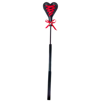 Fetish Store Ribbon Heart Zweep Zwart/Rood