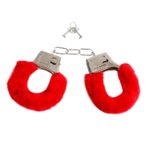 Fetish Store Fluffy Handboeien Rood