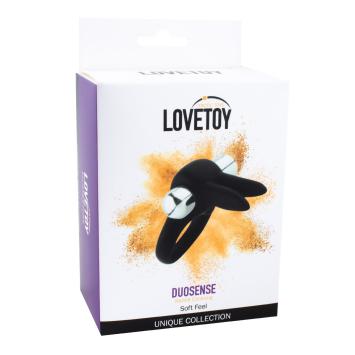 Lovetoy Duosense Vibrating Rabbit Cockring Zwart